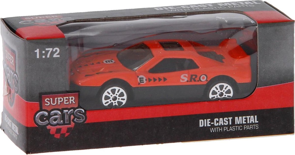 Johntoy Super Cars Die-cast Auto - Metalen speelgoedauto in verschillende kleuren