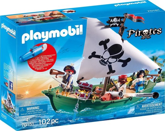 Piratenschuit met onderwatermotor - 70151