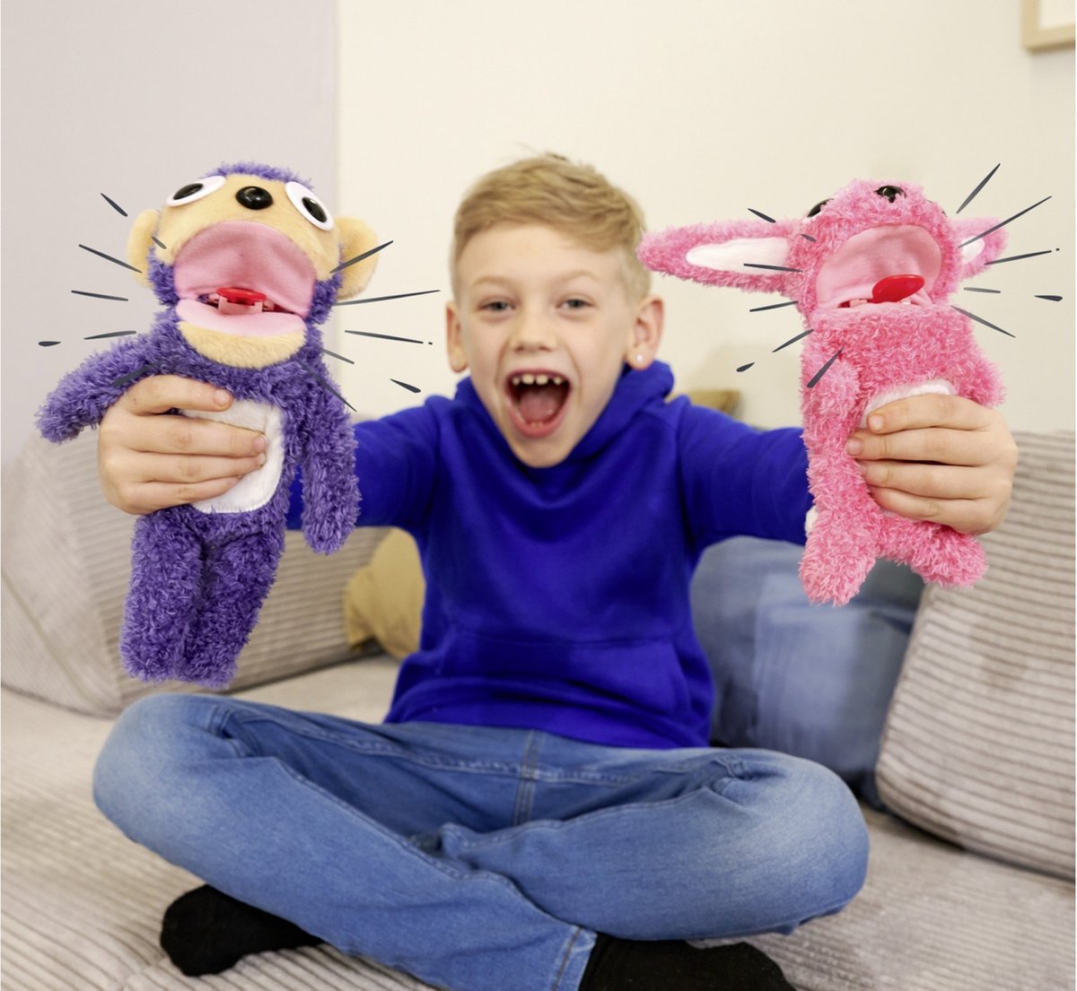 Nicotoy Screamerz Rambling Rabbit - Interactieve knuffel konijn - 5+ jaar