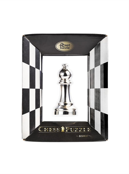 Cast Chess Puzzle - Bishop - Silver