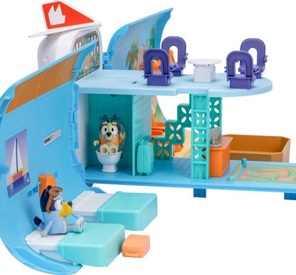 BLUEY - 3 in 1 Transformerend Vliegtuig Speelset - Incl. Bluey en Bingo speelfiguren