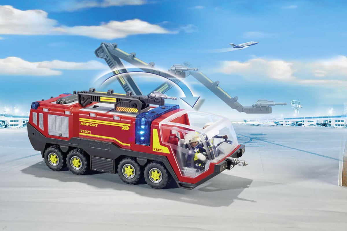City Action Luchthavenbrandweerwagen met licht en geluid - 71371