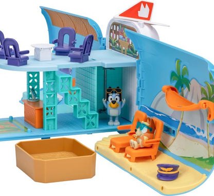 BLUEY - 3 in 1 Transformerend Vliegtuig Speelset - Incl. Bluey en Bingo speelfiguren