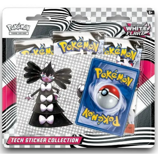 White Flare Tech Sticker box